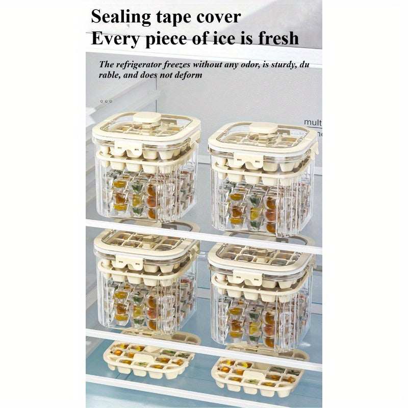 Large Capacity Ice Maker with 48 Grid, Portable Ice Bucket for Summer Use