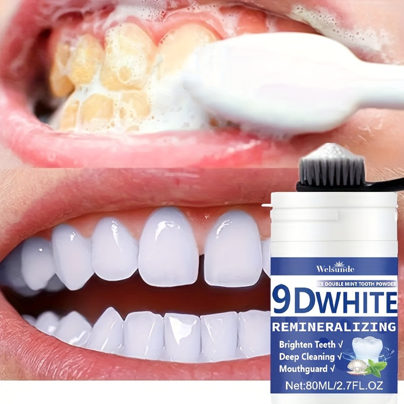 Unisex Remineralizing Hydroxyapatite Tooth Powder for Whitening and Fresh Breath