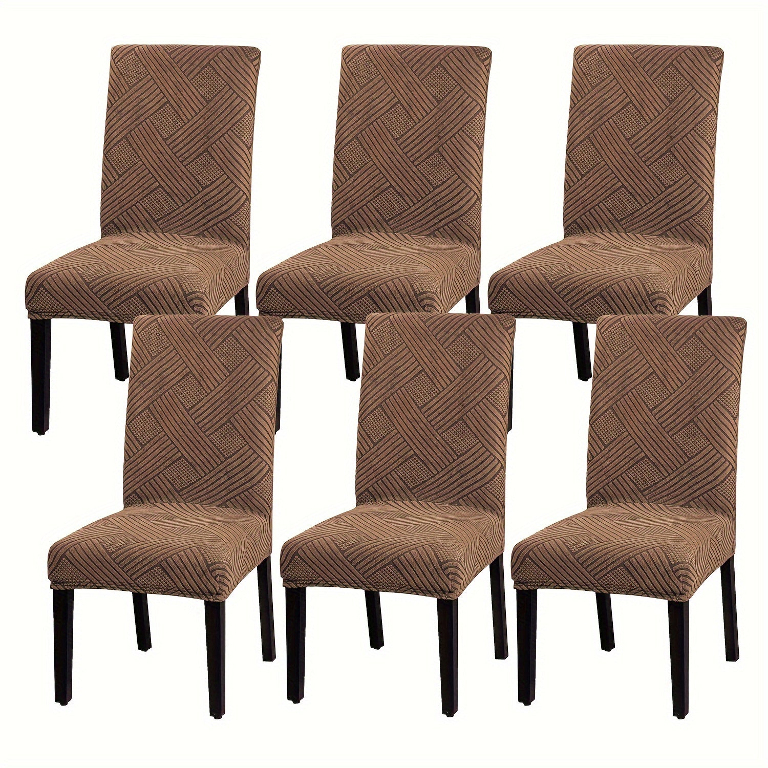 4/6 Piece Stretch Chair Slipcovers for Dining and Living Room Furniture Protection