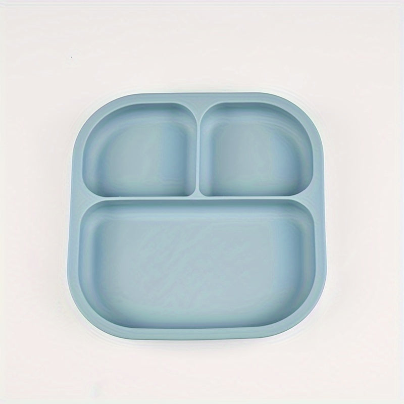 Bandeja de comida para bebé de silicona con 4 compartimentos, libre de BPA, antideslizante para edades de 0 a 3 años