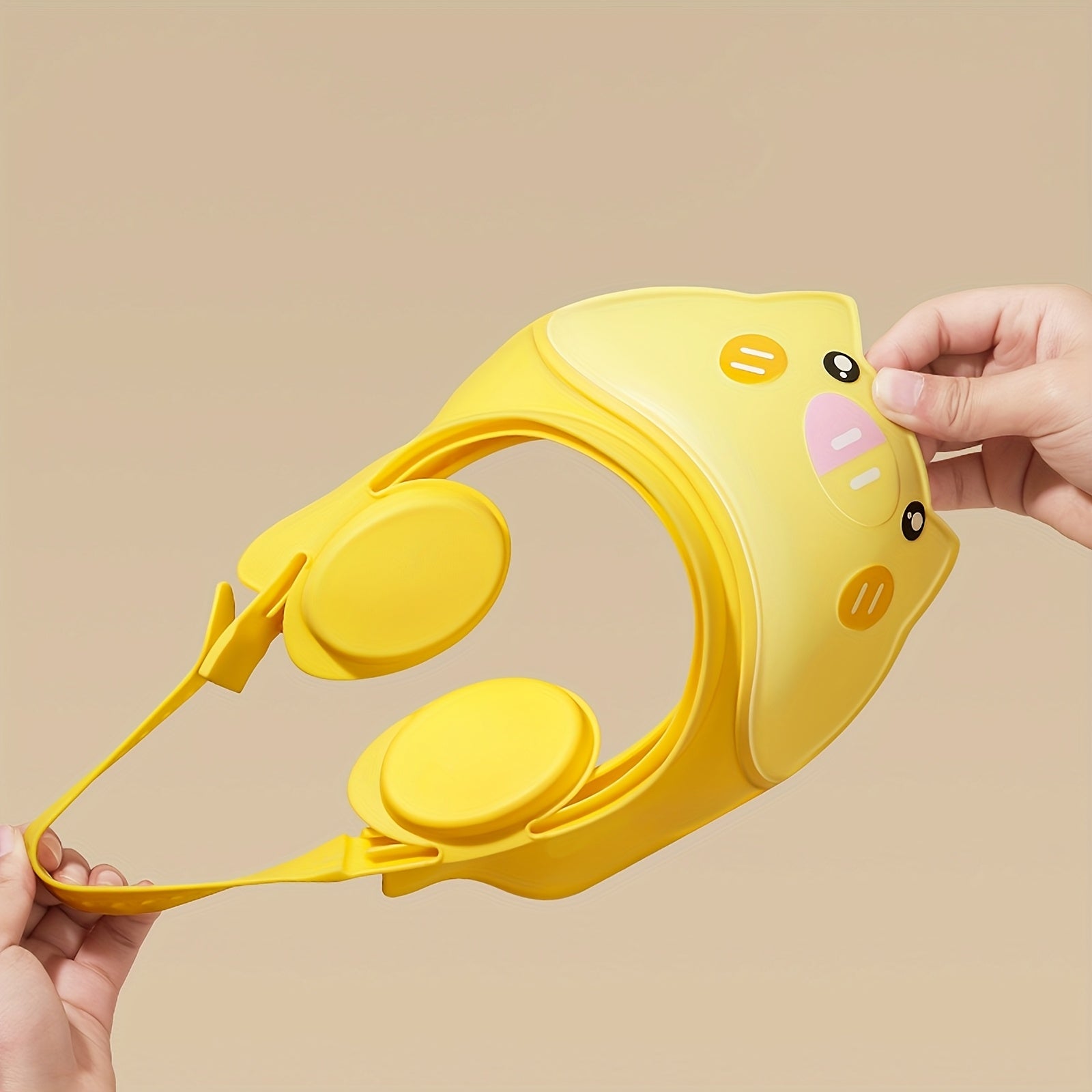 Baby Ear Protection Cap Silicone Waterproof Bathing Hat for Infants and Toddlers Blue Pink Yellow