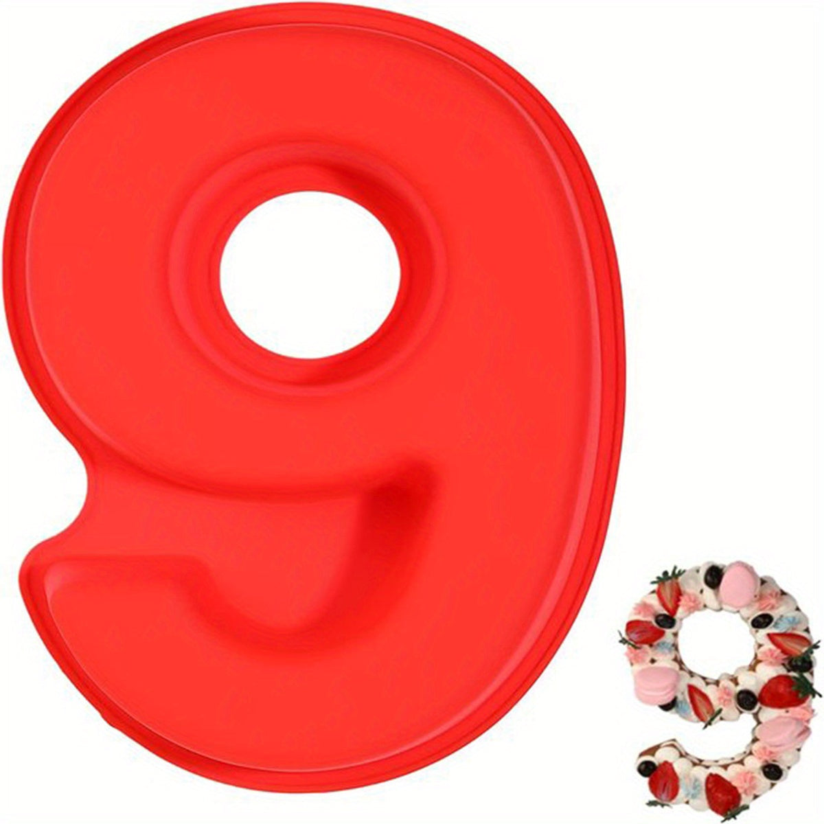 Silicone Cake Mold for 3D Large Cakes Numbers 0-9 for Birthdays Weddings