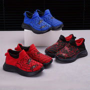 Kids' Knit Fabric Slip-On Sneakers with Cartoon Design for Boys and Girls