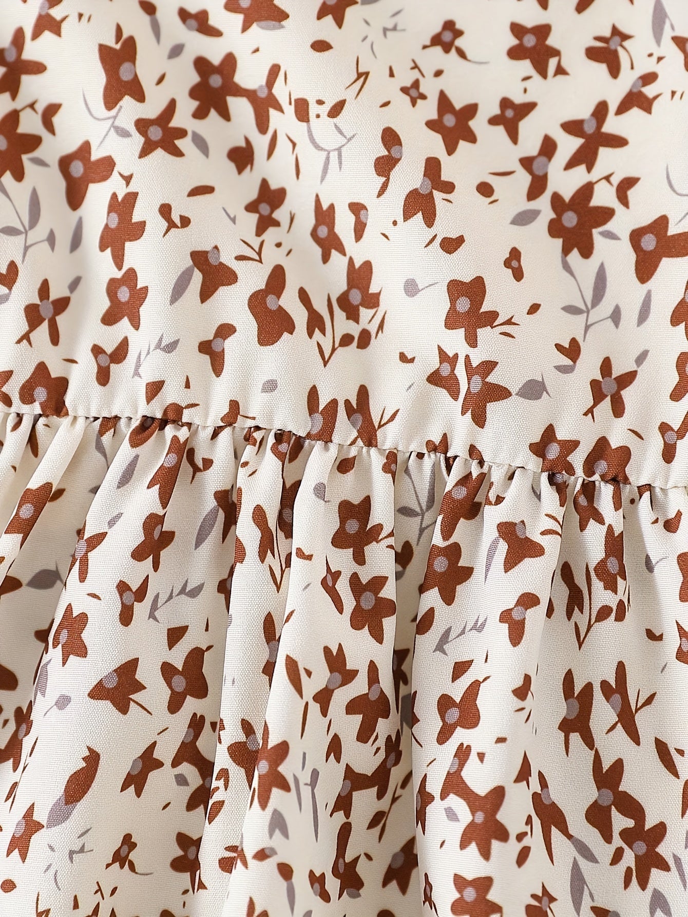 Bolalar uchun polyester gulli yubka to'plami, crop jaket va slingback poyabzal bilan