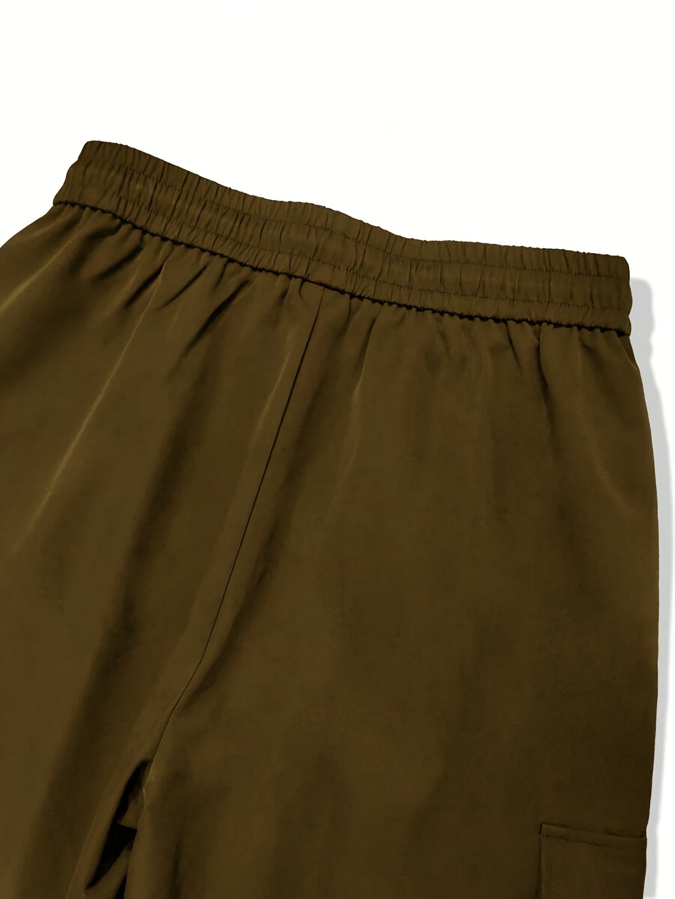 Men's Plus Size Cargo Pants Solid Color Casual Regular Fit Polyester Set of Two