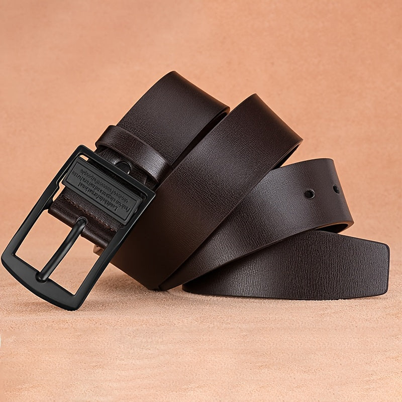 Yoshlardan o'rta yoshgacha bo'lgan erkaklar uchun ko'p funksiyali moda aksessuari - vintage qotishma avtomatik tasmali sozlanadigan erkaklar sun'iy charm belbog'i.