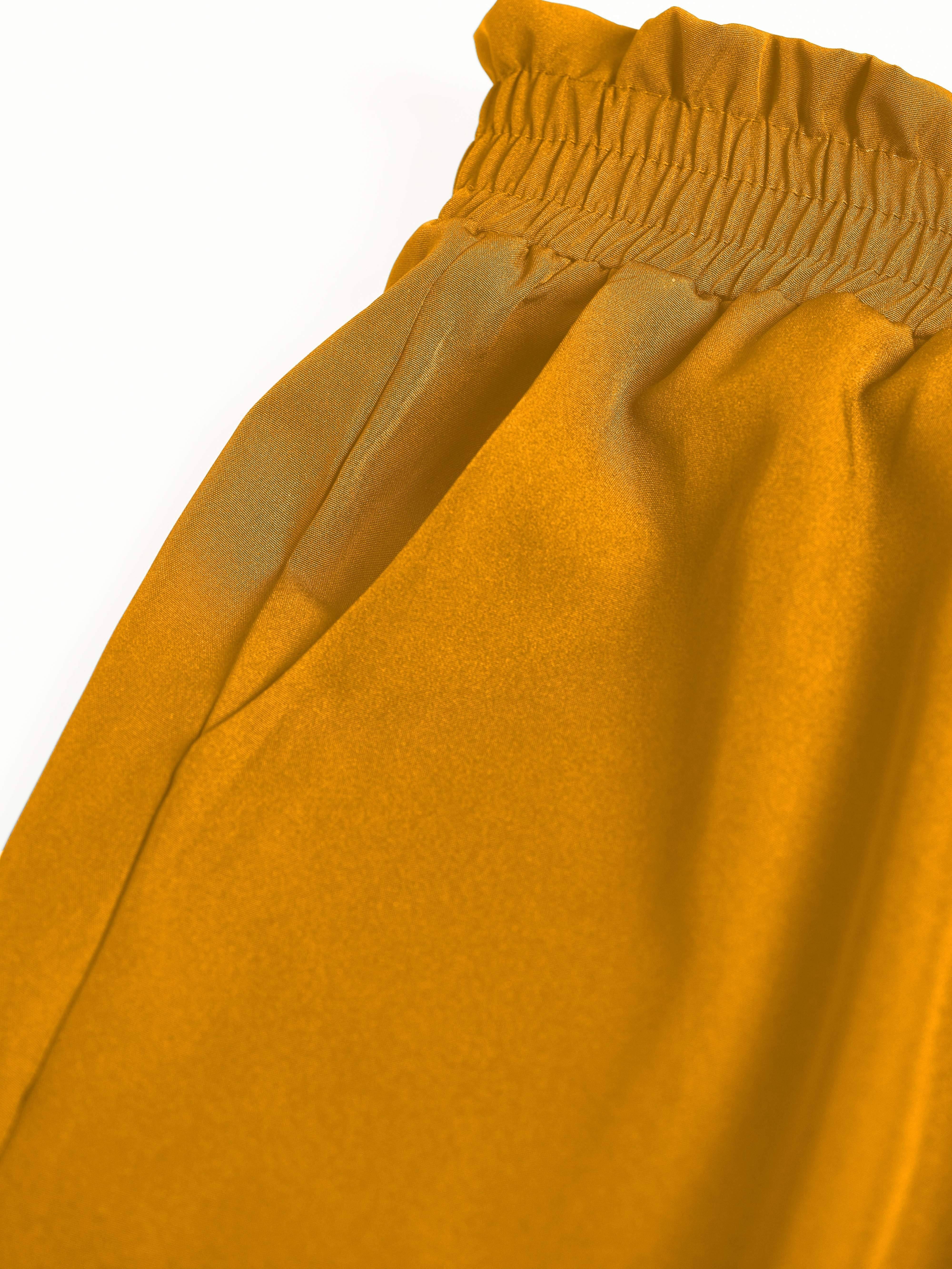 Pantalones de pierna ancha de talla grande para mujer, color azul sólido, poliéster ligero, ropa casual de playa