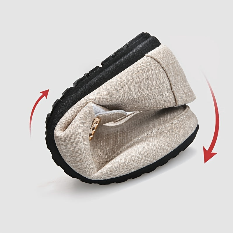 Men's Canvas Loafers Slip-On Casual Shoes for Outdoor Street Wear