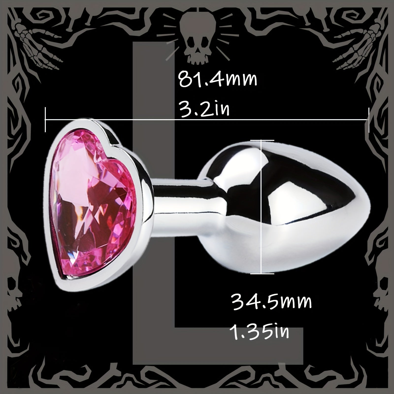 Adult Female Male Couple Stainless Steel Anal Plug with Rose Gem Beads