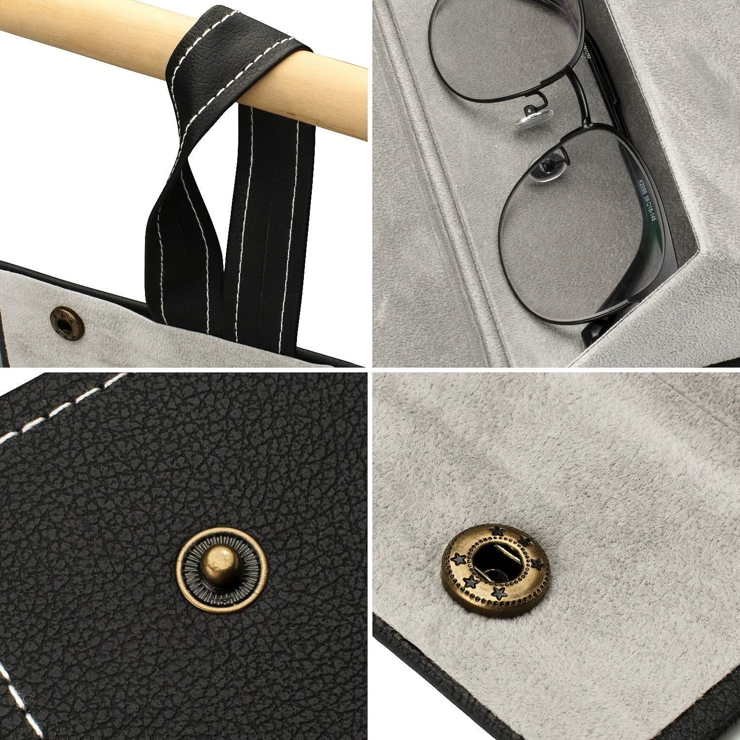 Portable Glasses Storage Box Eyewear Organizer with 3/5 Slots PU Leather Travel Case