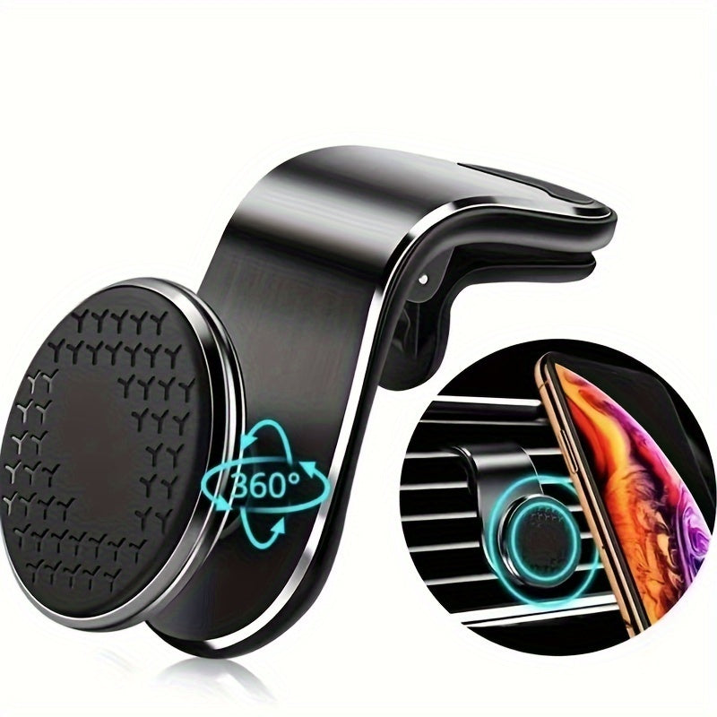 Universal avtomobil telefon uchun tutqich magnitli vent montaji 360° burilish sozlanadigan
