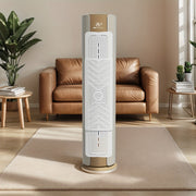 Modern Portable Air Conditioner White Golden Expandable Vertical Windshield No Power Needed