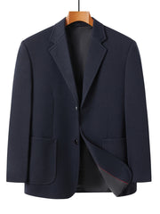 Blazer de cuadros para hombre, ajuste regular, de un solo botón, con cuello de solapa, poliéster y viscosa, para otoño e invierno