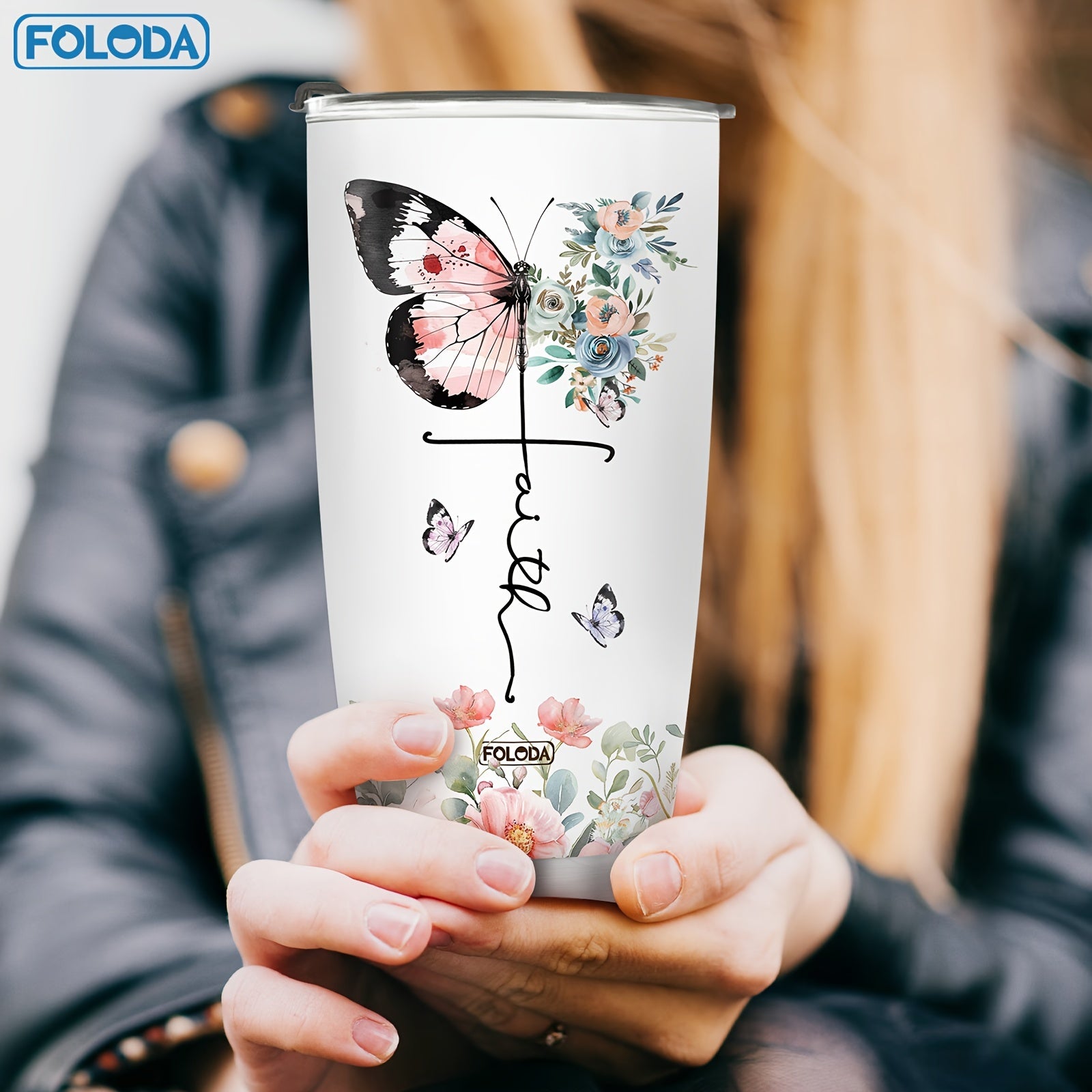 Religious Gifts for Women Butterfly Tumblers Travel Mugs Christmas Birthday