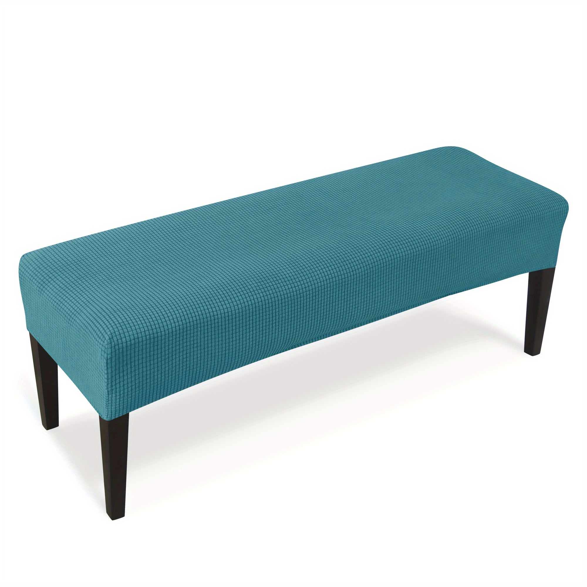 Elastik tasma bilan bir daqiqada oson o'rnatish uchun cho'ziluvchan teal makkajo'xori velur skameyka qoplamasi. Zamonaviy uslub va uy bezatish uchun mashinada yuvilishi mumkin.