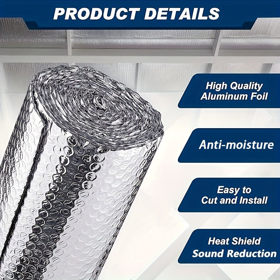 Reflective Aluminum Foil Bubble Insulation Sheet for Windows Doors Cars 2x1m