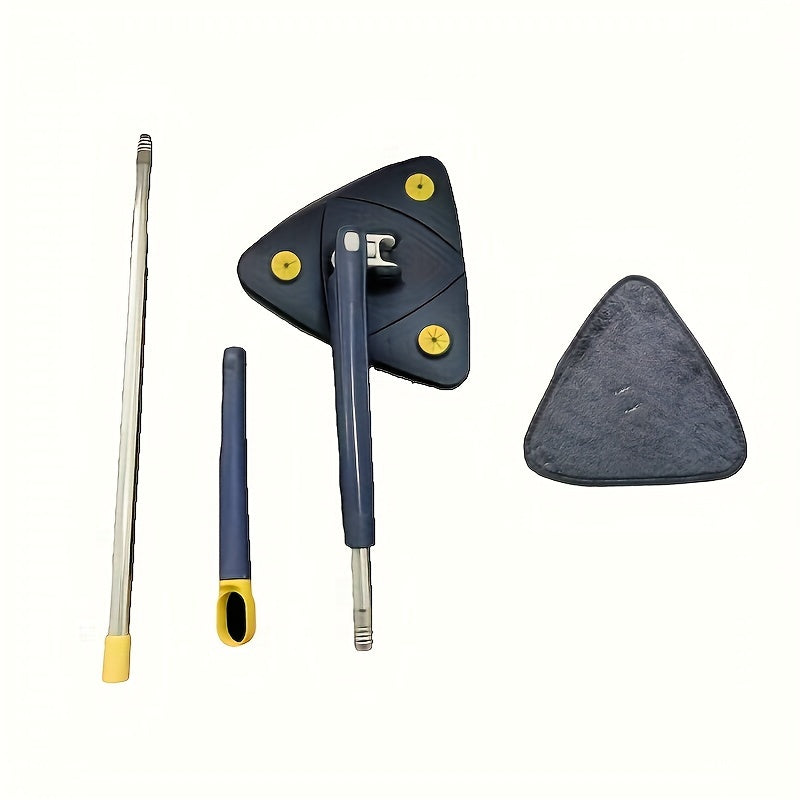 Yumshoq va metallik uchburchak mop to'plami, polishni tozalash uchun kengaytiriladigan