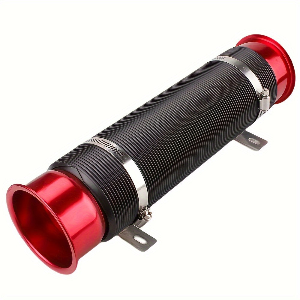 Flexible Aluminum Cold Air Intake Duct 76mm Red Filter Automotive Hose