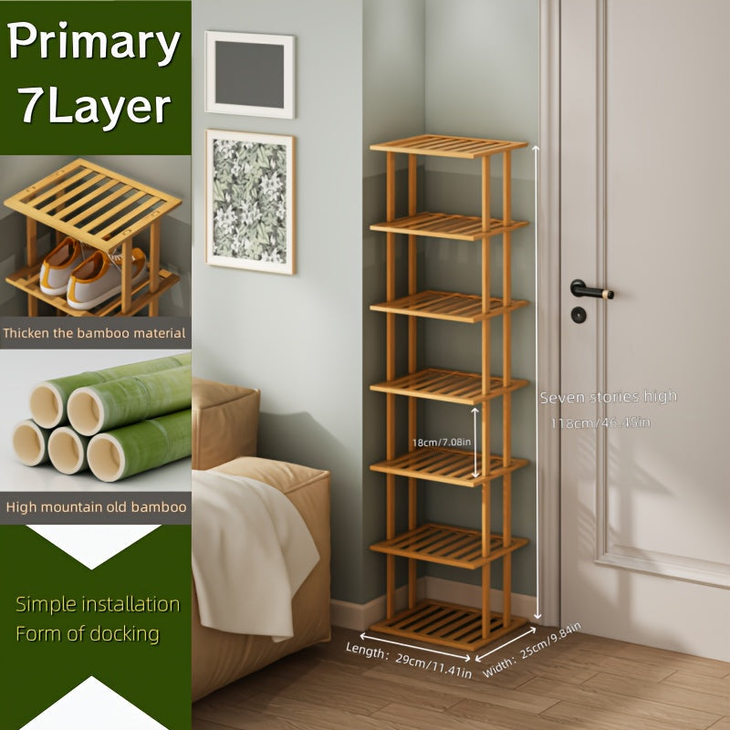 Деревянный обувной шкаф 3-8 уровней, экономящий место органайзер для прихожей