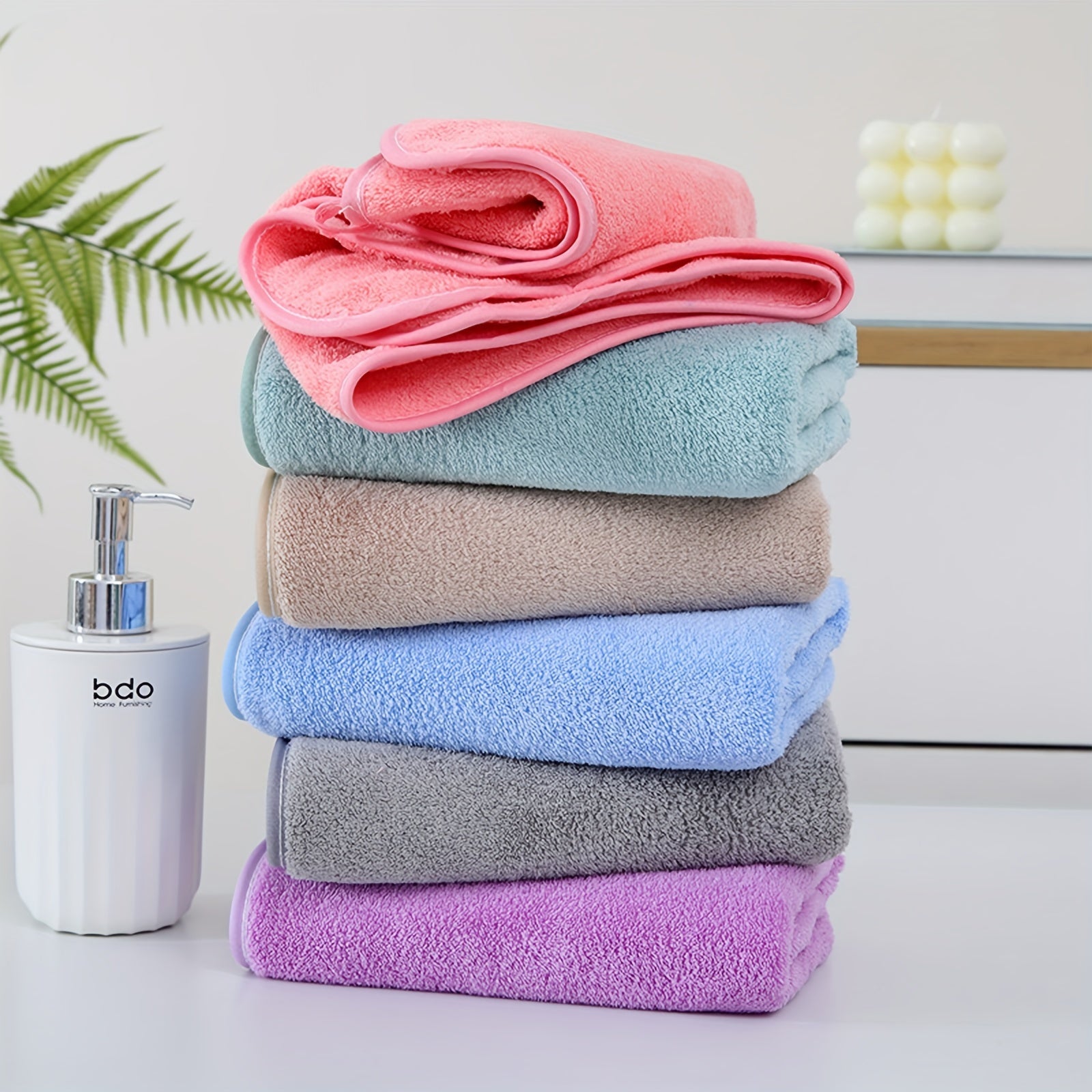 Juego de 6 toallas de mano de microfibra absorbentes, de secado rápido, ligeras, 34.8x74.9cm