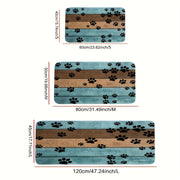 Dog Paw Print Entryway Mat Fast-Absorbing Quick-Dry Bath Rug Machine Washable Indoor Rug