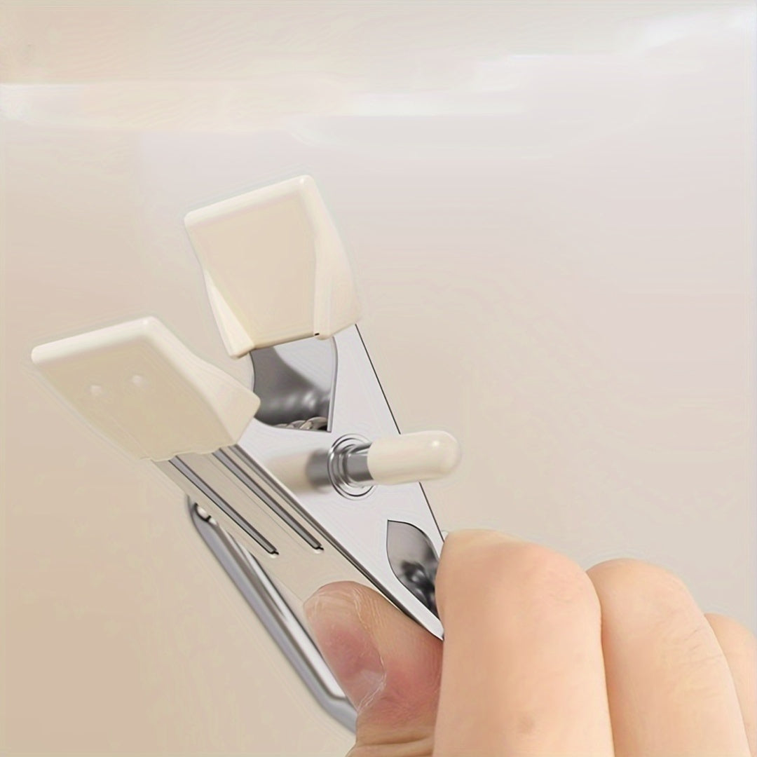 Set of 10 Stainless Steel Clothes Clips with Hooks for Hanging and Drying