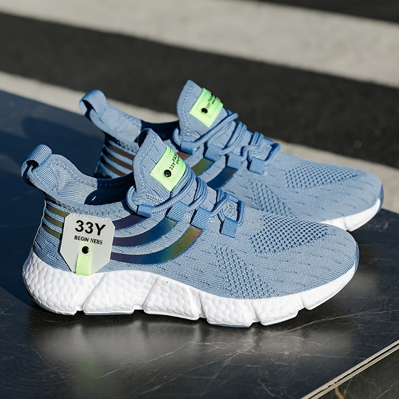 Ayollar uchun nafas oladigan knit platform sport poyafzallari, kundalik, bog‘lamli, sport kiyimlari, katta o‘lcham
