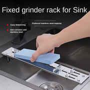 Home Grindstone Rack for Chef Knife, Adjustable Anti-Slip Tool Stand