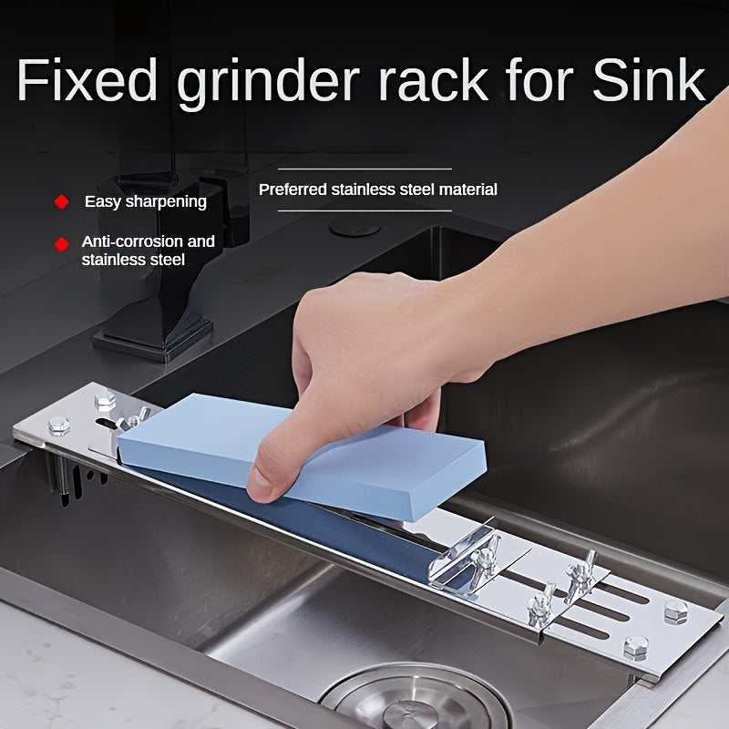 Home Grindstone Rack for Chef Knife, Adjustable Anti-Slip Tool Stand