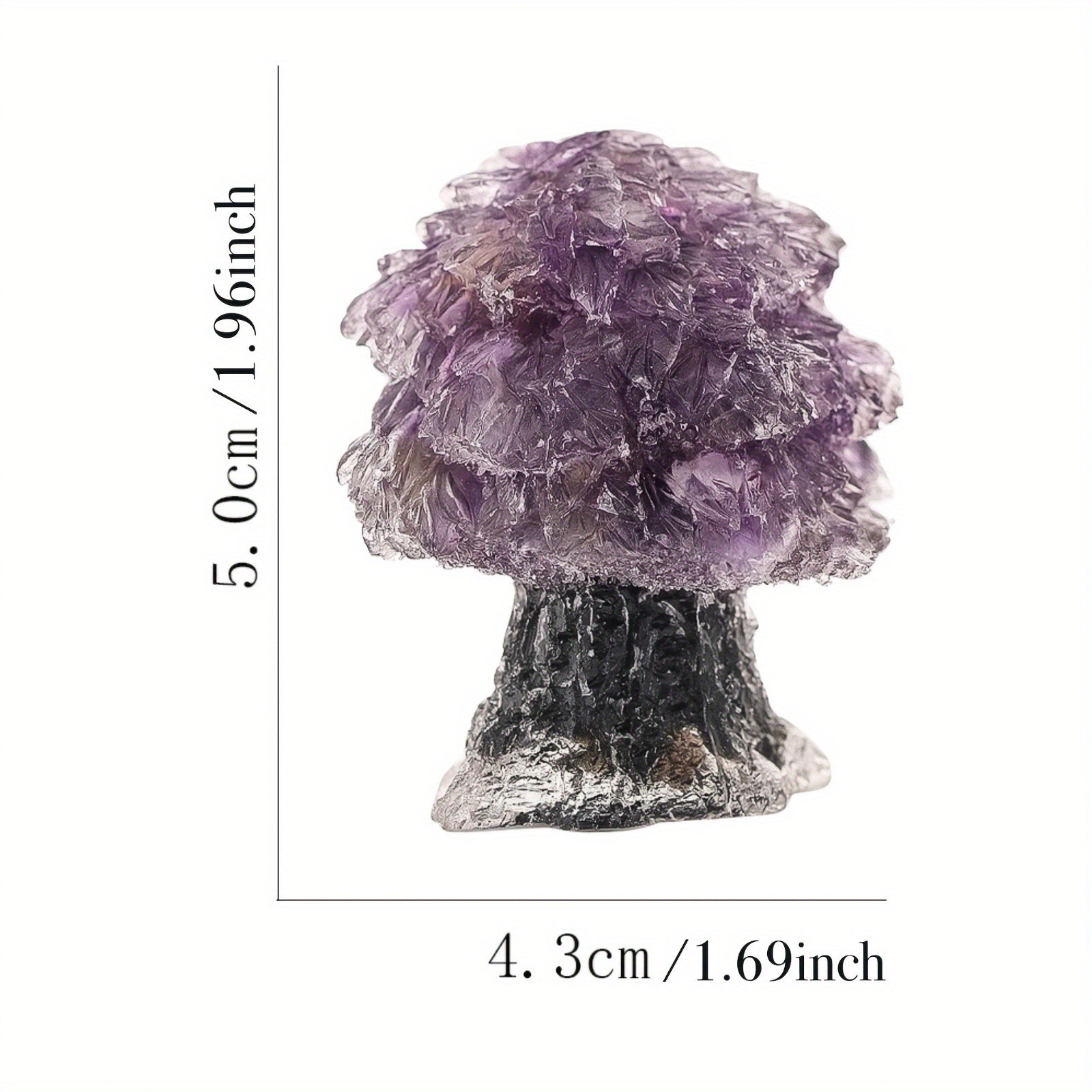 Amethyst Crystal Money Tree with Fluorite Base for Wealth and Luck Home Decor