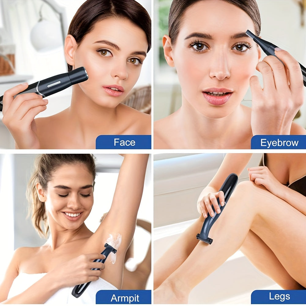 Men's Electric Beard Trimmer Kit for Face, Nose, Ear Hair Removal