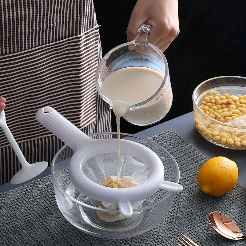 Yuqori sifatli nozik to'rli filtr - soya sutini, qahvani, yogurtni, sharbatni va sirka filtrlaydigan mustahkam plastik oshxona filtri - qulay quyish quvvati xususiyati