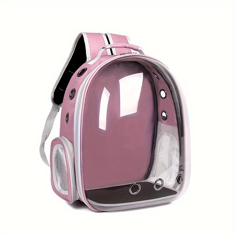 PVC Pet Carrier Backpack for Cats and Small Animals with Zipper Closure