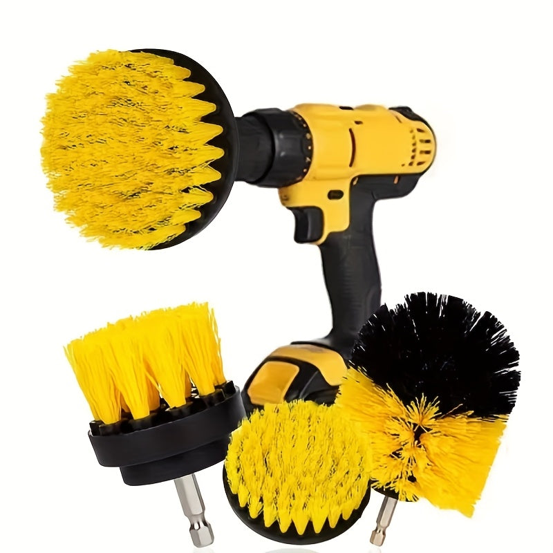 3-piece plastic drill brush cleaning set for home