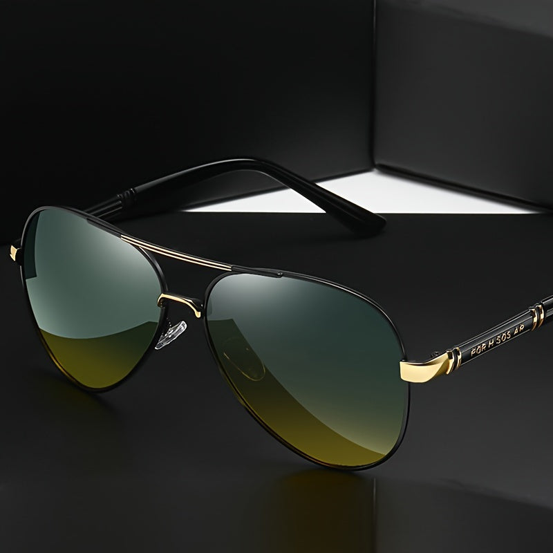 Unisex Aviator Sunglasses Metal Frame UV Protection Anti Glare for Driving Beach Travel