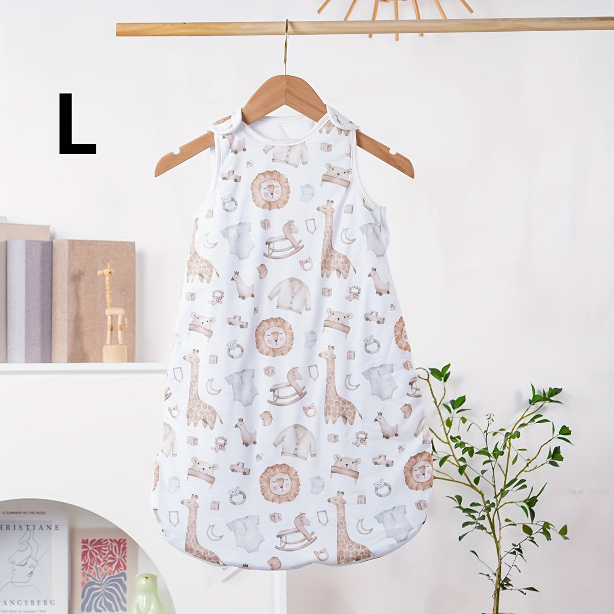 Baby Sleeping Bag for Infants 0-3 Years Polyester Zipper Sleep Sack with Cute Print