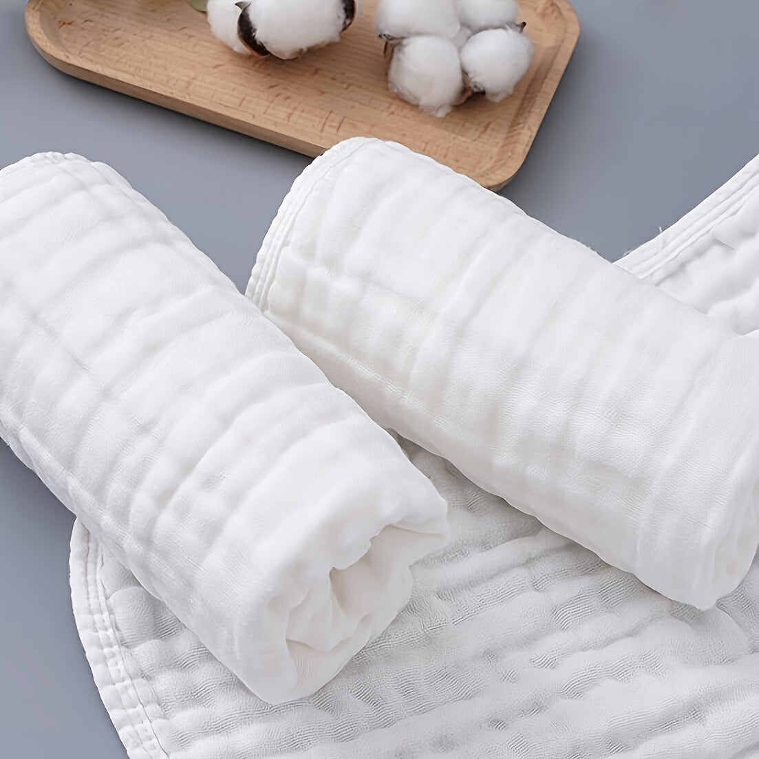 6 Pack Muslin Baby Burp Cloths Large Absorbent Cotton Bibs Gender Neutral