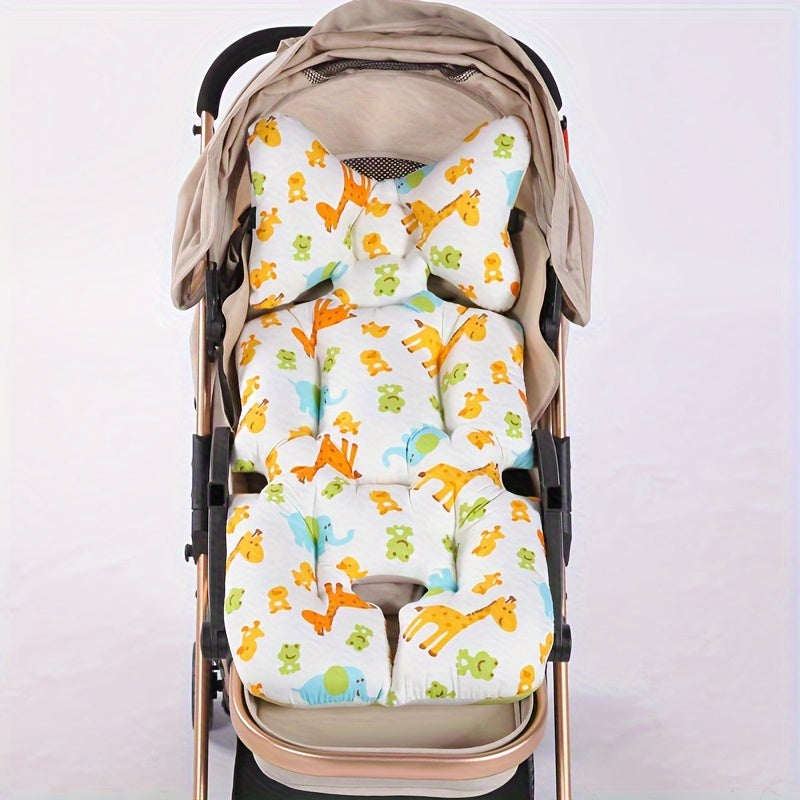 Baby Stroller Cushion with Cartoon Design Thickened Padding Seat Pad for Infants