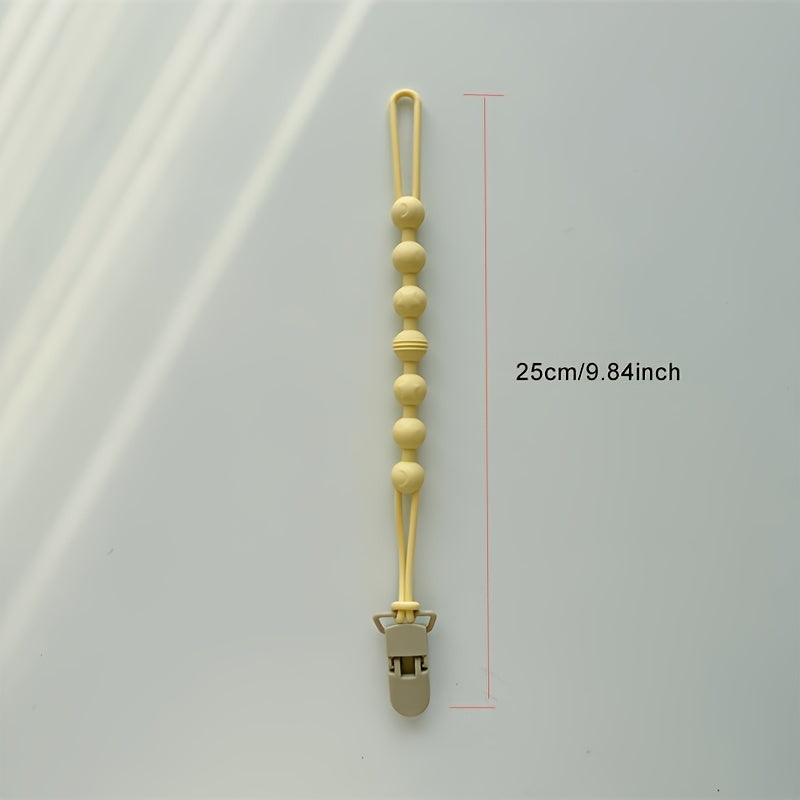 Set of 3 Baby Pacifier Clips Non-Toxic Silicone Gender-Neutral Durable and Long-Lasting