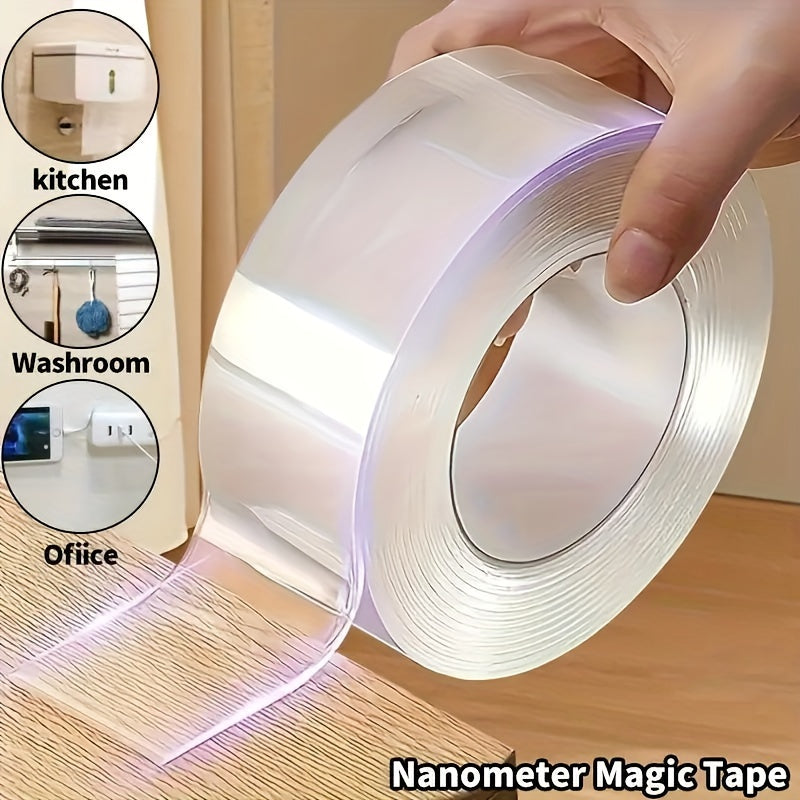 Cinta transparente impermeable de doble cara para uso en cocina y baño 1 pieza