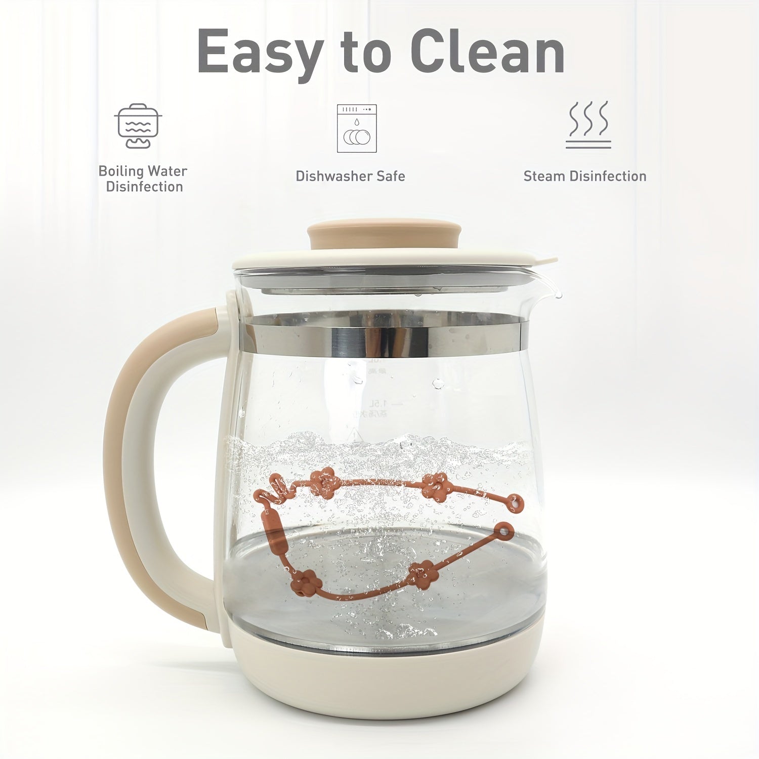 Baby Pacifier Clip Silicone Flower Design Adjustable for 0-3 Years