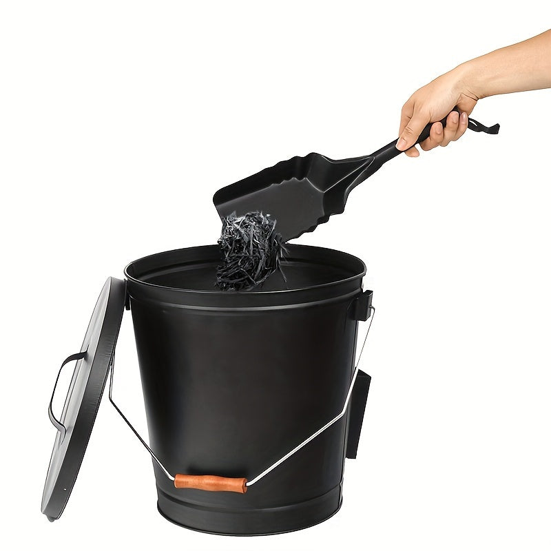 Metal Fireplace Ash Shovel for Heating and Air Purifiers, Durable and Compact