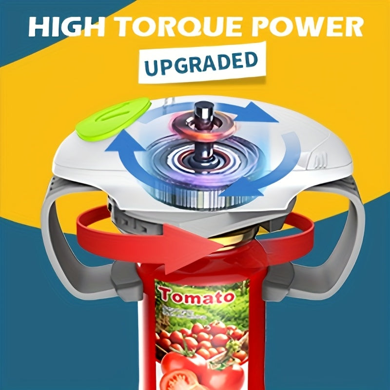 Electric Can Opener Battery-Powered Hands-Free Jar Opener Durable ABS Kitchen Tool