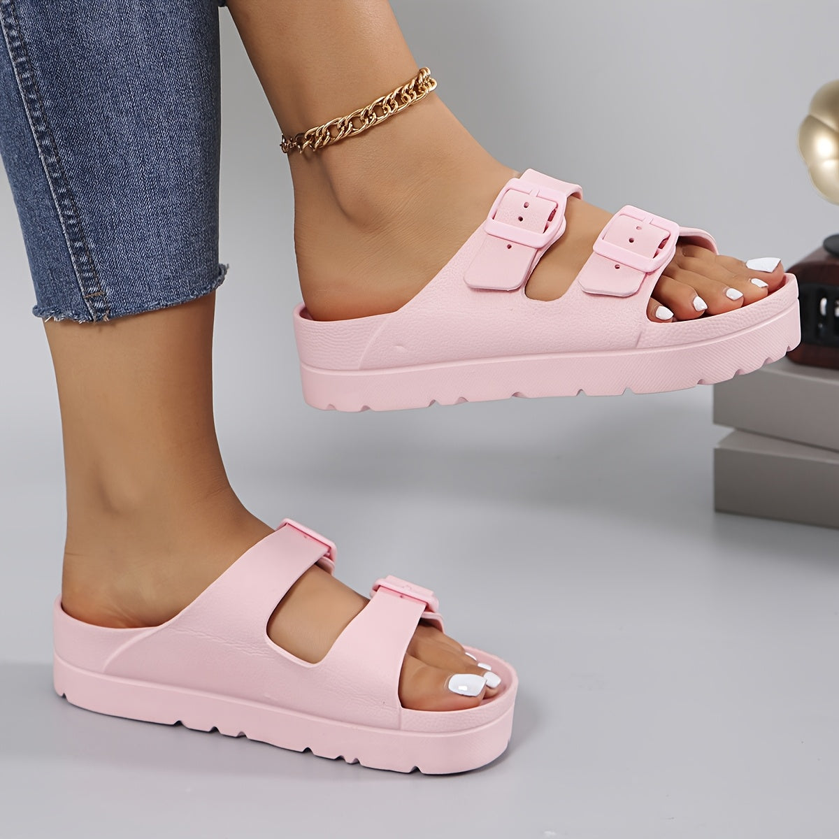 Women’s EVA Slide Sandals Casual Comfortable Flat Beach Vacation Shoes