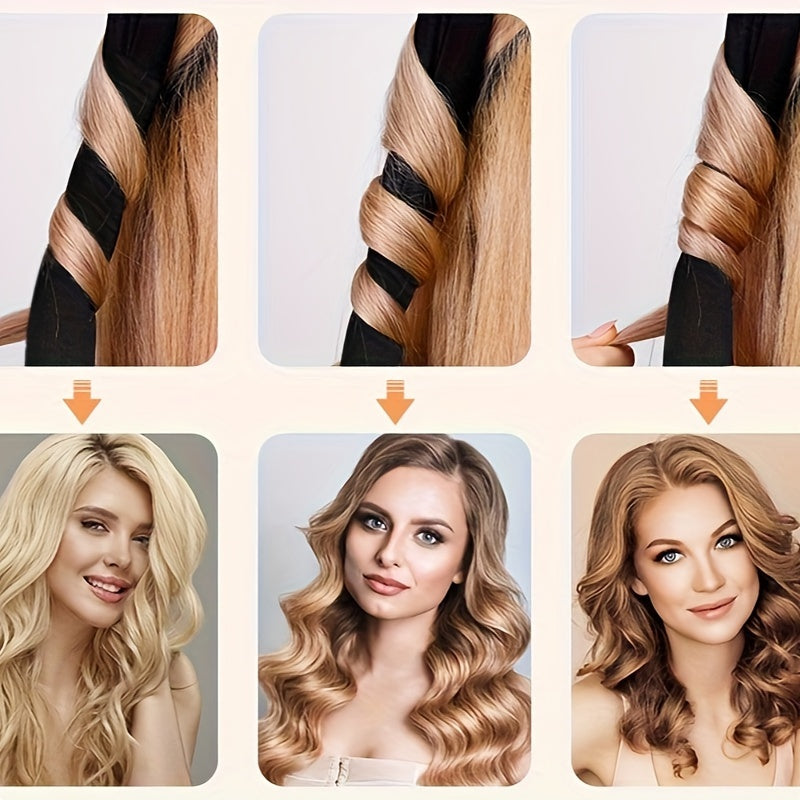 Women Silk Ribbon Heatless Curling Headband for Soft Natural Waves Overnight Hair Roller