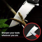 2pcs Portable Knife Sharpener Double-Sided Quick Sharpening Stone for Kitchen Garden