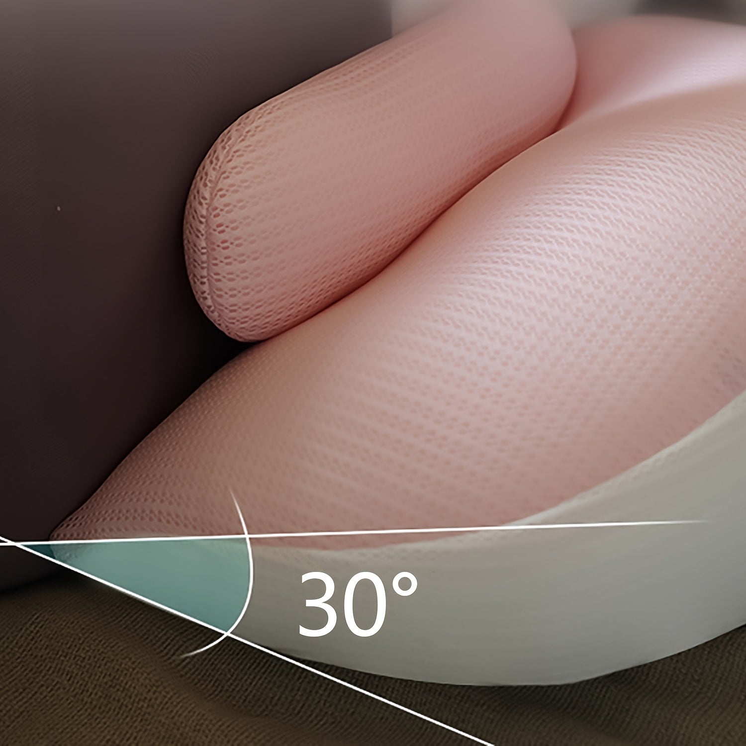 Pregnancy Support Pillow U-Shaped Lumbar Adjustable Breathable Removable Cover