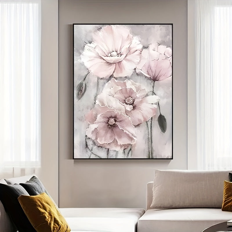 Set of 3 Canvas Flower Wall Art Posters for Living Room Home Decor