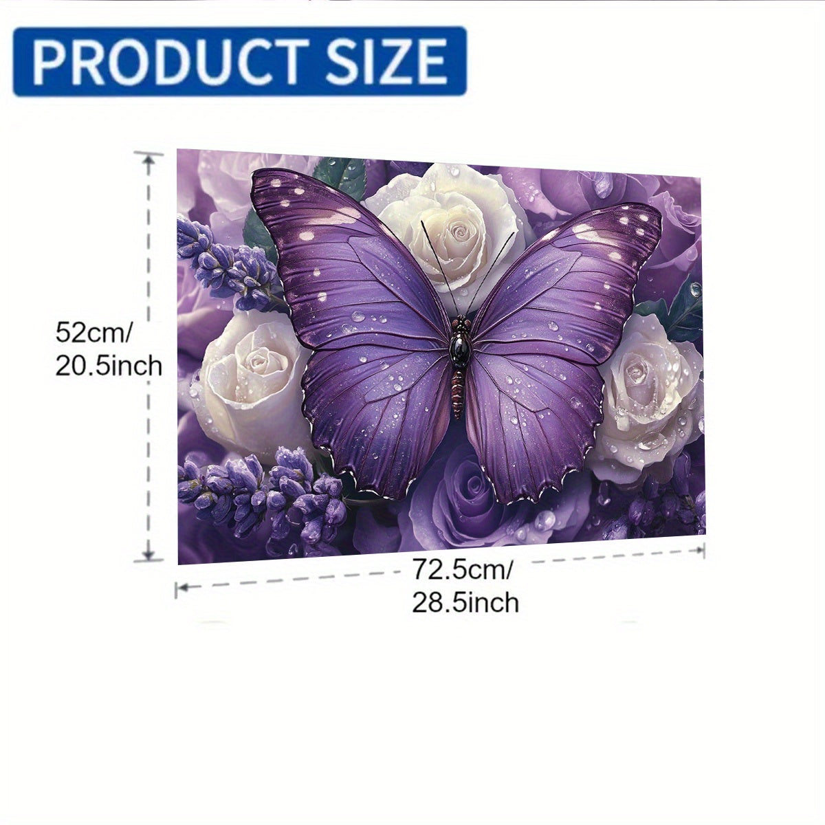 Binafsha rangli kapalak va gul naqshli quritish mato, pech usti himoya qiluvchi, issiqlikka chidamli, chizishga qarshi, sirg‘alishga qarshi, bardoshli