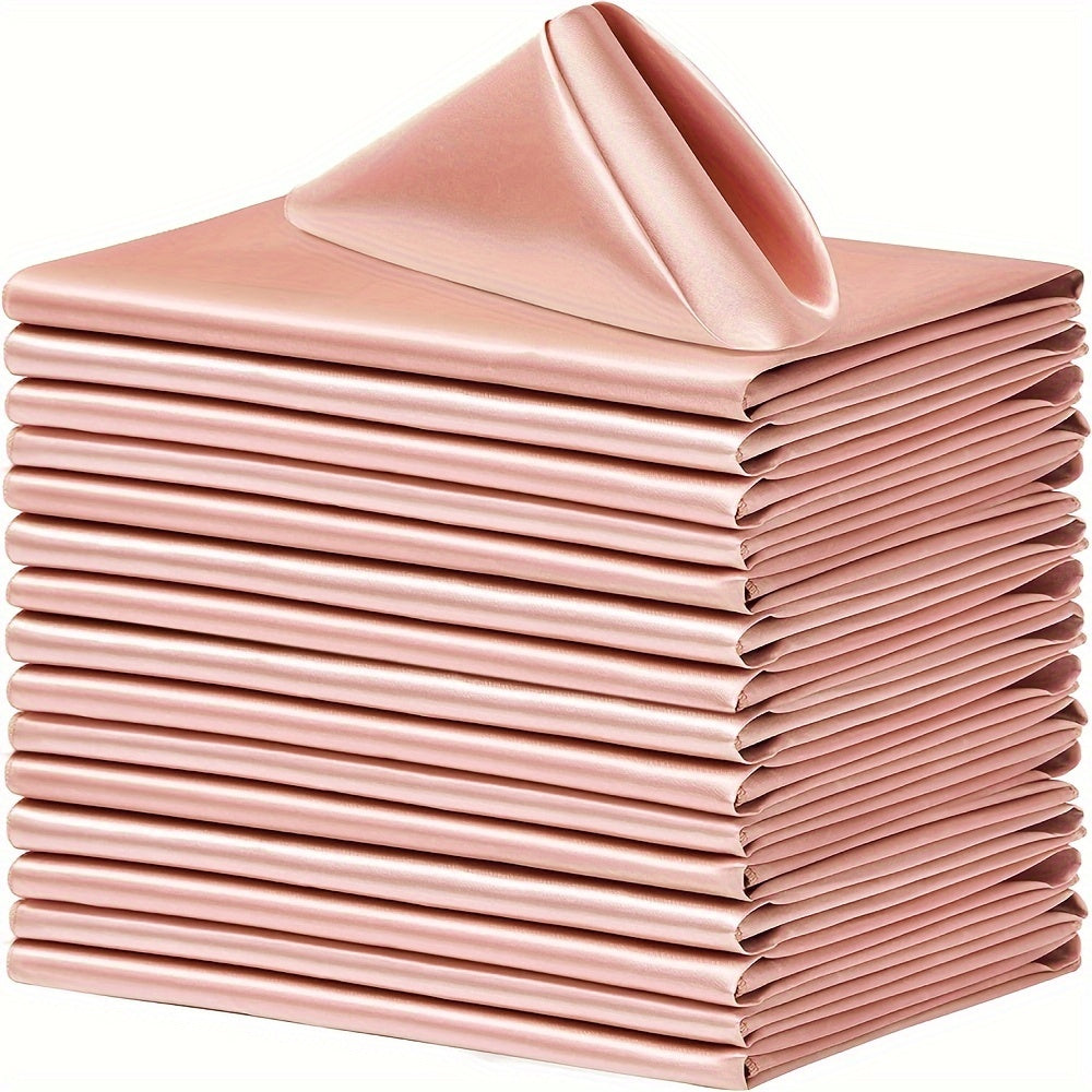 16-Pack Light Blue Square Polyester Napkins 43.18x43.18 cm for Restaurant Events Parties